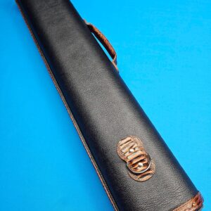 Castillo 4×8 Black Leather & Cognac (Ostrich) - Image 5